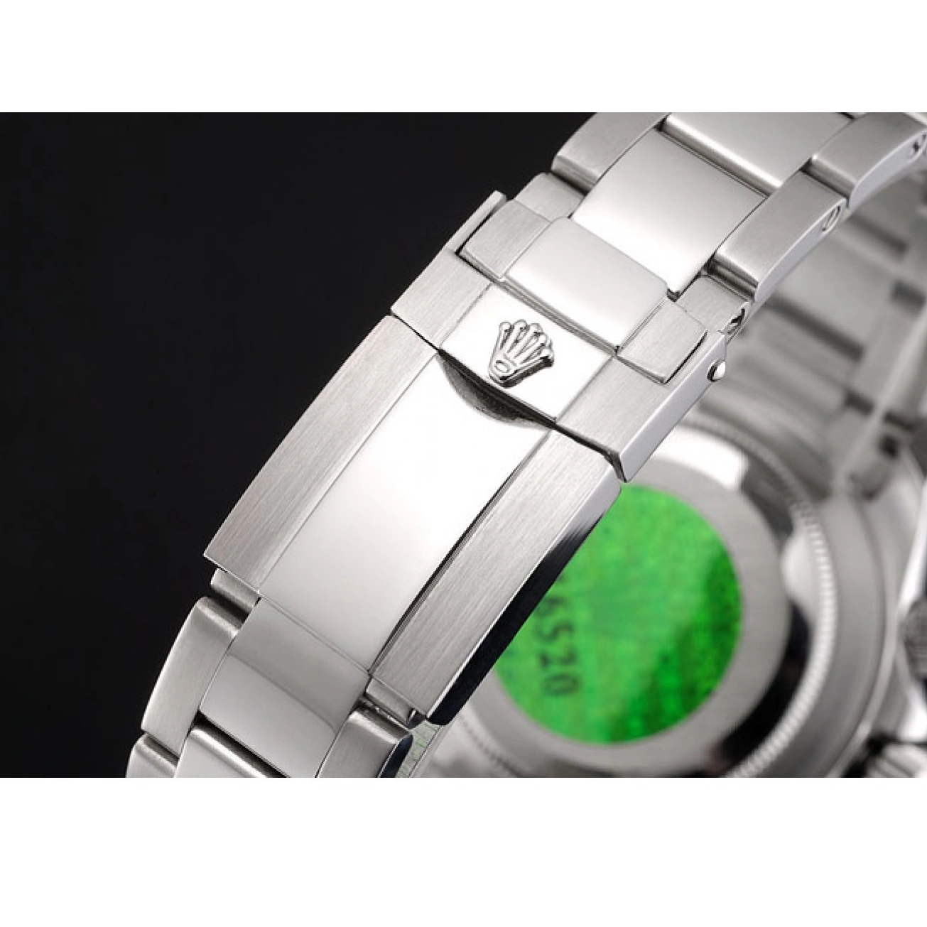 AAA Replica Watches Dial Rolex Steel 80296 Bracelet Black Stainless Swiss Daytona 0821
